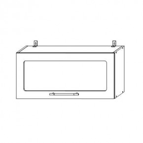 Гарда ВПГС 800 шкаф верхний горизонтальный со стеклом в Иланском - ilanskiy.mebelnovo.ru | фото