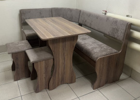 Кухонный уголок Миссия V велюр(серый) в Иланском - ilanskiy.mebelnovo.ru | фото