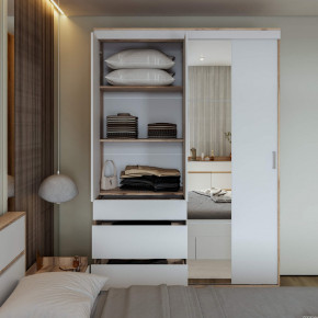 Шкаф-купе Брауни 1.5м в Иланском - ilanskiy.mebelnovo.ru | фото